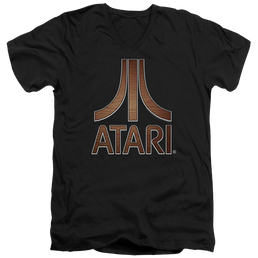 Atari Classic Wood Emblem - Men's V-Neck T-Shirt Men's V-Neck T-Shirt Atari   