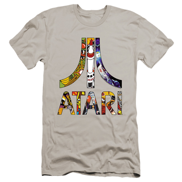 Atari Inset Art - Men's Premium Slim Fit T-Shirt Men's Premium Slim Fit T-Shirt Atari   
