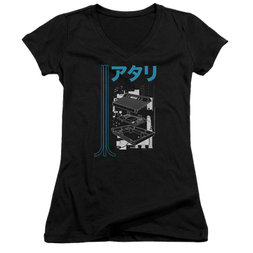 Atari Schematic - Juniors V-Neck T-Shirt Juniors V-Neck T-Shirt Atari   