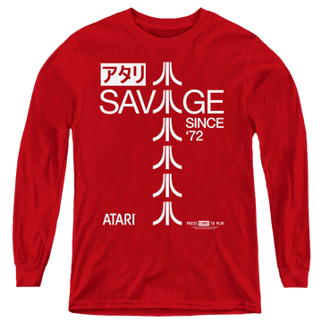 Atari Savage 72 - Youth Long Sleeve T-Shirt Youth Long Sleeve T-Shirt Atari   