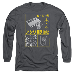 Atari Kanji Squares - Men's Long Sleeve T-Shirt Men's Long Sleeve T-Shirt Atari   