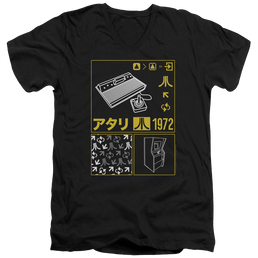 Atari Kanji Squares - Men's V-Neck T-Shirt Men's V-Neck T-Shirt Atari   