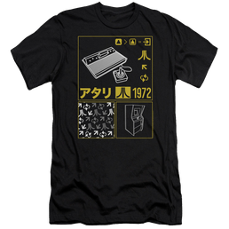 Atari Kanji Squares - Men's Premium Slim Fit T-Shirt Men's Premium Slim Fit T-Shirt Atari   