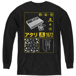 Atari Kanji Squares - Youth Long Sleeve T-Shirt Youth Long Sleeve T-Shirt Atari   
