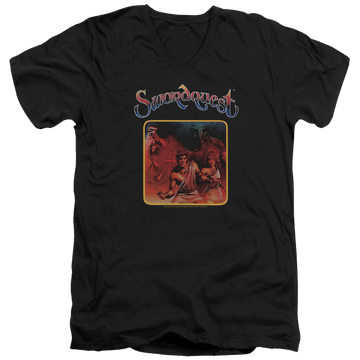 Atari Swordquest - Men's V-Neck T-Shirt Men's V-Neck T-Shirt Atari   