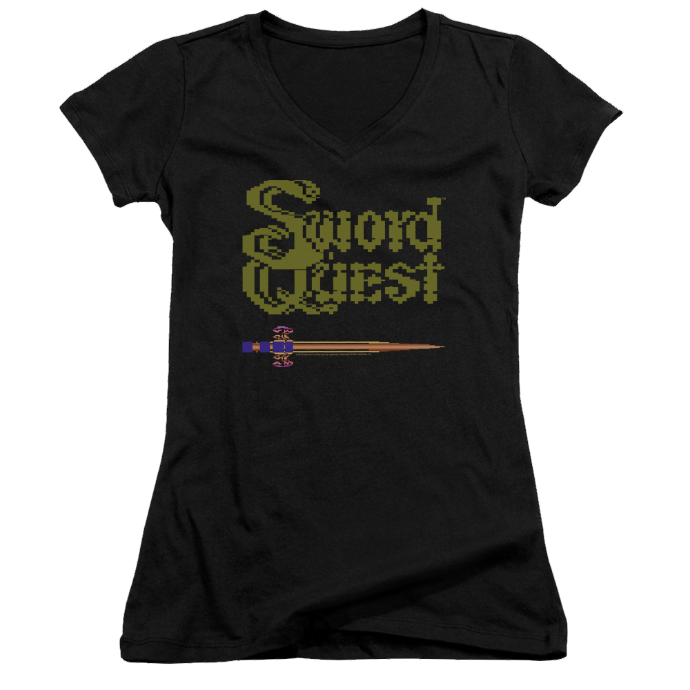 Atari 8 Bit Sword - Juniors V-Neck T-Shirt Juniors V-Neck T-Shirt Atari   