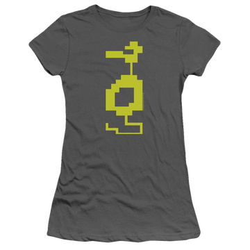 Charcoal juniors t-shirt with Atari Dragon graphic
