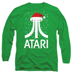 Atari Pixel Santa Hat - Men's Long Sleeve T-Shirt Men's Long Sleeve T-Shirt Atari   