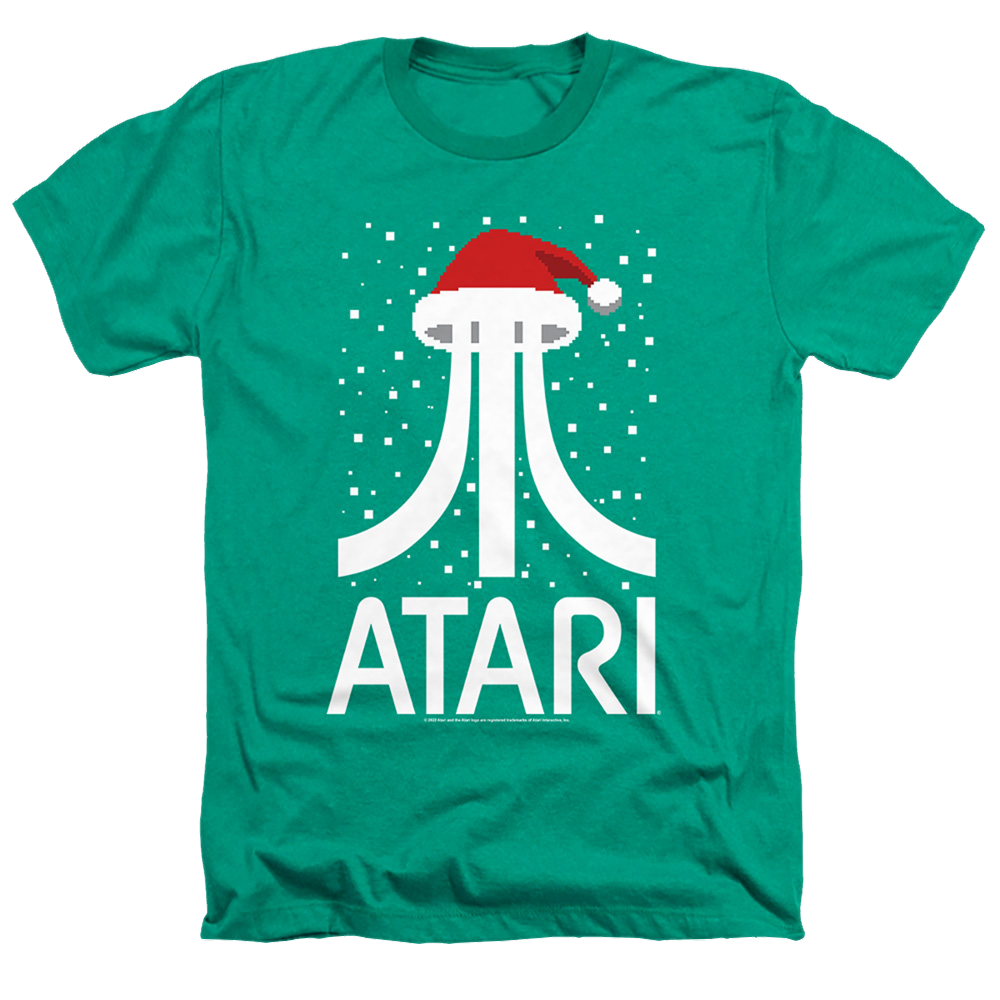 Atari Pixel Santa Hat - Men's Heather T-Shirt Men's Heather T-Shirt Atari   