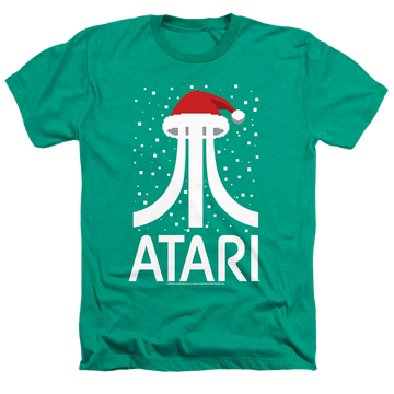 Atari Pixel Santa Hat - Men's Heather T-Shirt Men's Heather T-Shirt Atari   