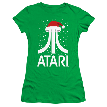 Atari Pixel Santa Hat - Juniors T-Shirt Juniors T-Shirt Atari   