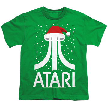 Atari Pixel Santa Hat - Youth T-Shirt Youth T-Shirt (Ages 8-12) Atari   