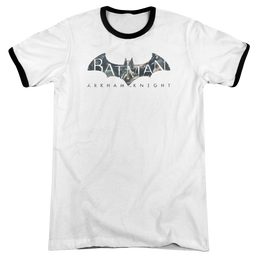 Batman - Arkham Descending Logo - Men's Ringer T-Shirt Men's Ringer T-Shirt Batman   