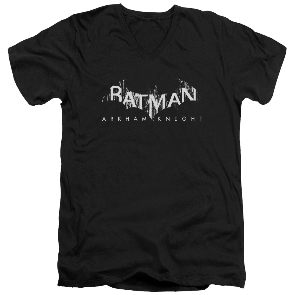 Batman - Arkham Ak Splinter Logo - Men's V-Neck T-Shirt Men's V-Neck T-Shirt Batman   