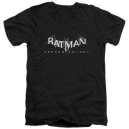 Batman - Arkham Ak Splinter Logo - Men's V-Neck T-Shirt Men's V-Neck T-Shirt Batman   