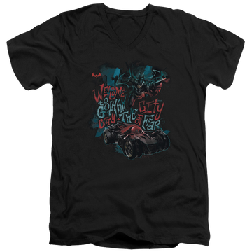 Batman - Arkham City Of Fear - Men's V-Neck T-Shirt Men's V-Neck T-Shirt Batman   