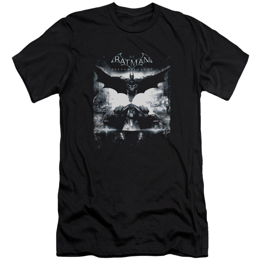 Batman Arkham Knight Forward Force Premium Adult Slim Fit T-Shirt Men's Premium Slim Fit T-Shirt Batman   