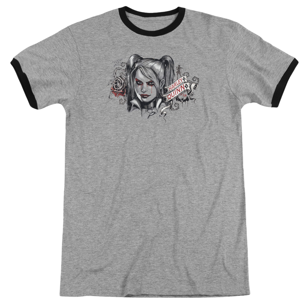 Batman - Arkham Hq Sketch - Men's Ringer T-Shirt Men's Ringer T-Shirt Batman   