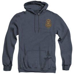 Batman Arkham Knight Gotham Badge - Heather Pullover Hoodie Heather Pullover Hoodie Batman   