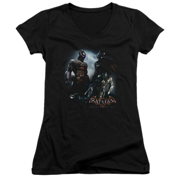 Batman - Arkham Face Off - Juniors V-Neck T-Shirt Juniors V-Neck T-Shirt Batman   