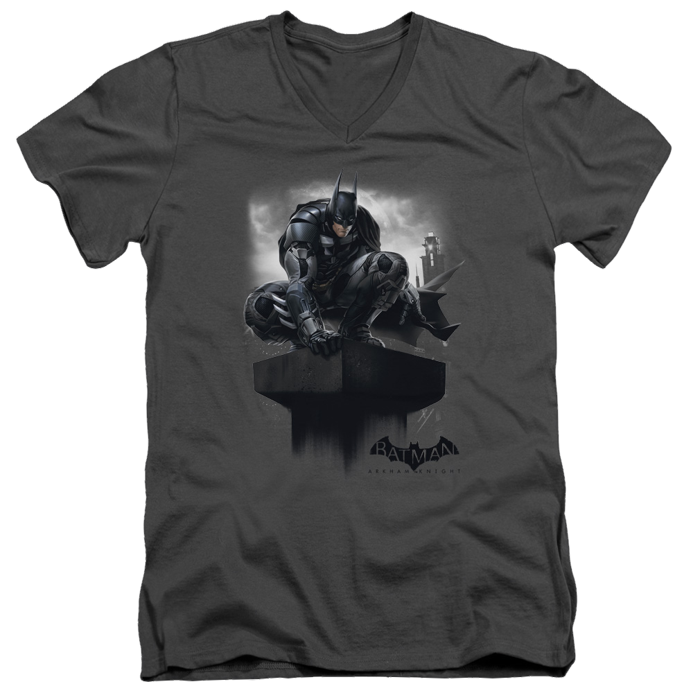 Batman - Arkham Perched - Men's V-Neck T-Shirt Men's V-Neck T-Shirt Batman   
