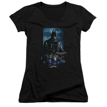 Batman - Arkham Batmobile - Juniors V-Neck T-Shirt Juniors V-Neck T-Shirt Batman   