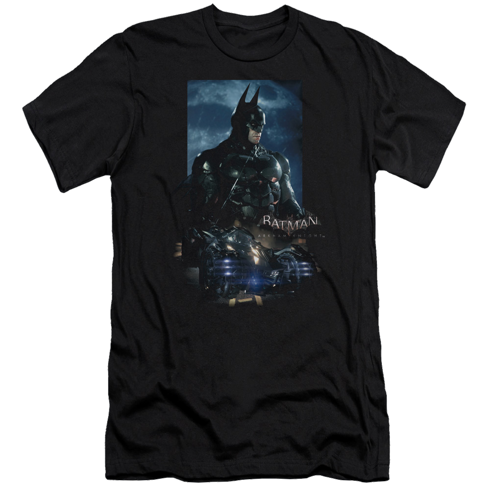 Batman - Arkham Batmobile - Men's Premium Slim Fit T-Shirt Men's Premium Slim Fit T-Shirt Batman   