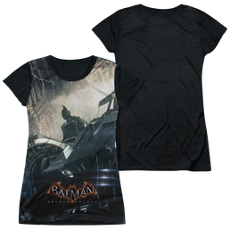 Batman - Arkham Into The Night - Juniors Black Back T-Shirt Juniors Black Back T-Shirt Batman   