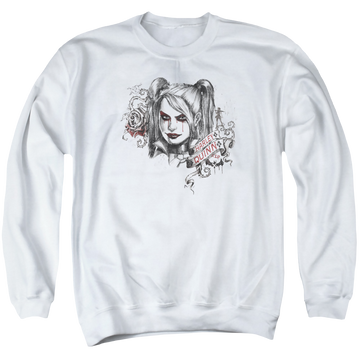 Batman - Arkham Sketchy Girl - Men's Crewneck Sweatshirt Men's Crewneck Sweatshirt Harley Quinn   