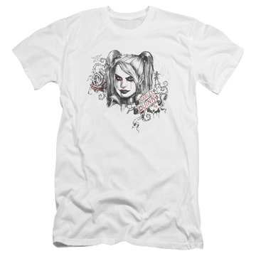 Batman - Arkham Sketchy Girl - Men's Premium Slim Fit T-Shirt Men's Premium Slim Fit T-Shirt Harley Quinn   