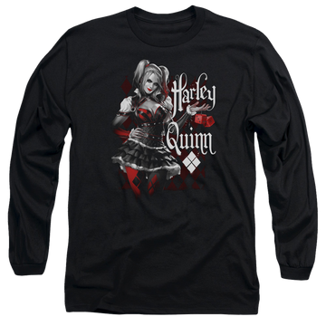 Batman - Arkham Dice - Men's Long Sleeve T-Shirt Men's Long Sleeve T-Shirt Harley Quinn   