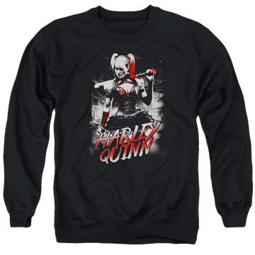 Batman - Arkham Quinn City - Men's Crewneck Sweatshirt Men's Crewneck Sweatshirt Harley Quinn   