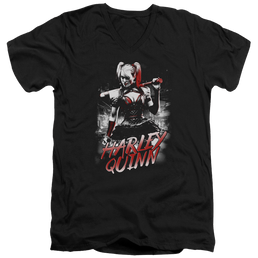 Batman - Arkham Quinn City - Men's V-Neck T-Shirt Men's V-Neck T-Shirt Harley Quinn   