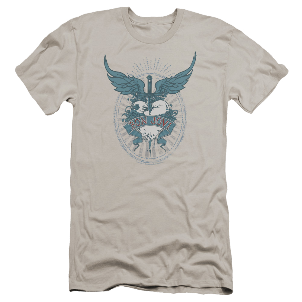 Bon Jovi Winged Heart - Men's Premium Slim Fit T-Shirt Men's Premium Slim Fit T-Shirt Bon Jovi   