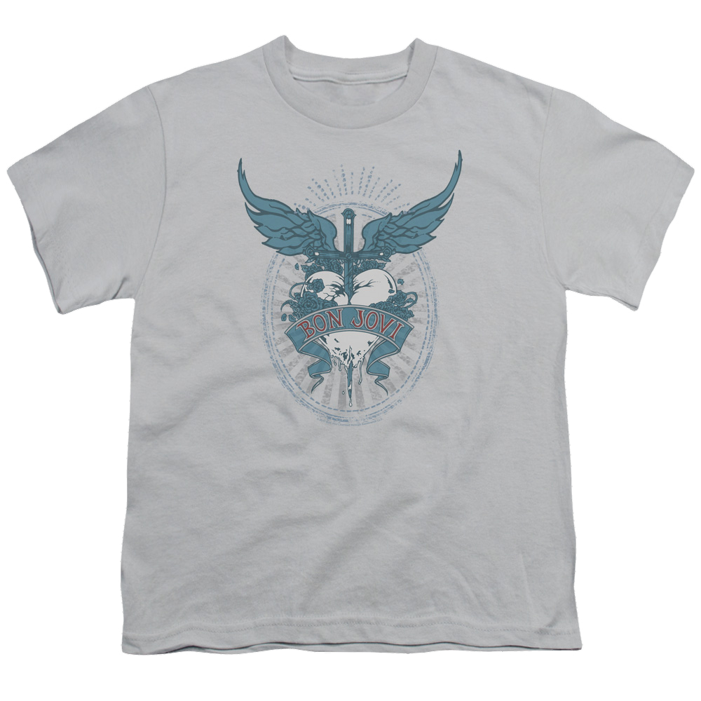 Bon Jovi Winged Heart - Youth T-Shirt Youth T-Shirt (Ages 8-12) Bon Jovi   