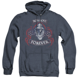 Bon Jovi Forever Skull - Heather Pullover Hoodie Heather Pullover Hoodie Bon Jovi   