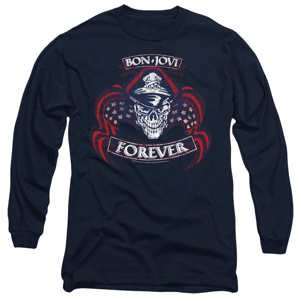 Bon Jovi Forever Skull - Men's Long Sleeve T-Shirt Men's Long Sleeve T-Shirt Bon Jovi   