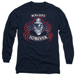 Bon Jovi Forever Skull - Men's Long Sleeve T-Shirt Men's Long Sleeve T-Shirt Bon Jovi   