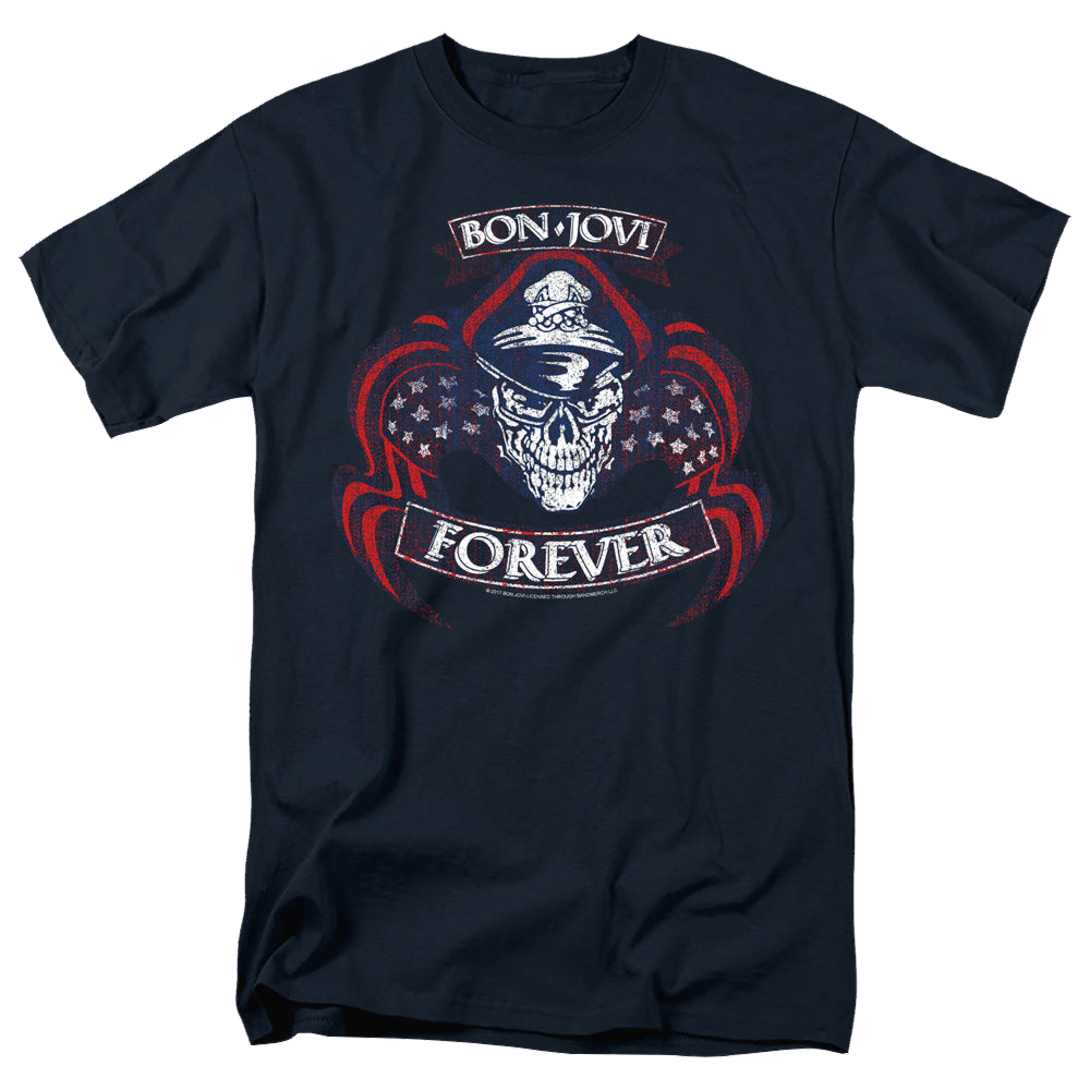 Bon Jovi Forever Skull - Men's Regular Fit T-Shirt Men's Regular Fit T-Shirt Bon Jovi   