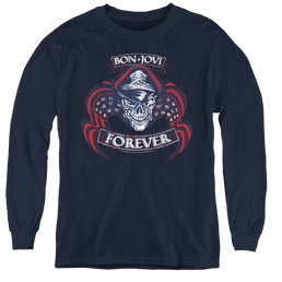 Bon Jovi Forever Skull - Youth Long Sleeve T-Shirt Youth Long Sleeve T-Shirt Bon Jovi   
