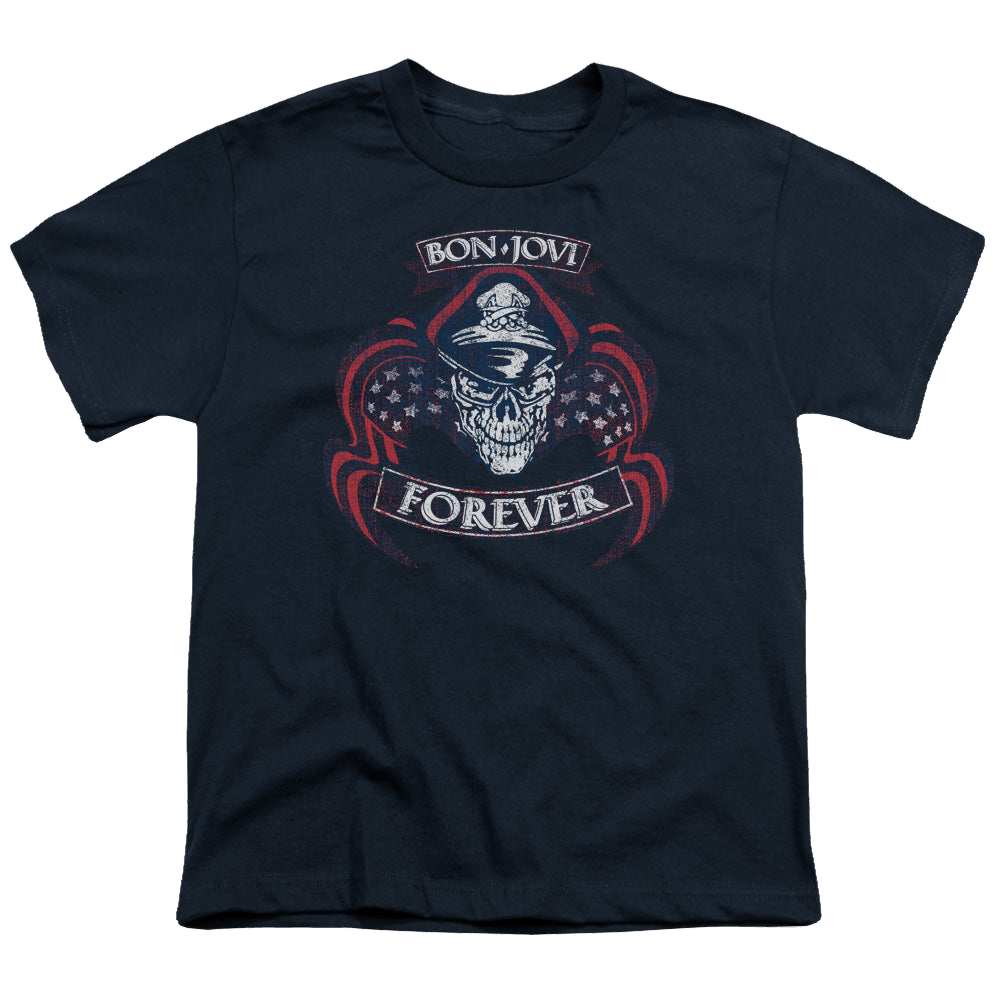 Bon Jovi Forever Skull - Youth T-Shirt Youth T-Shirt (Ages 8-12) Bon Jovi   