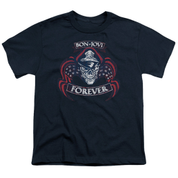 Bon Jovi Forever Skull - Youth T-Shirt Youth T-Shirt (Ages 8-12) Bon Jovi   