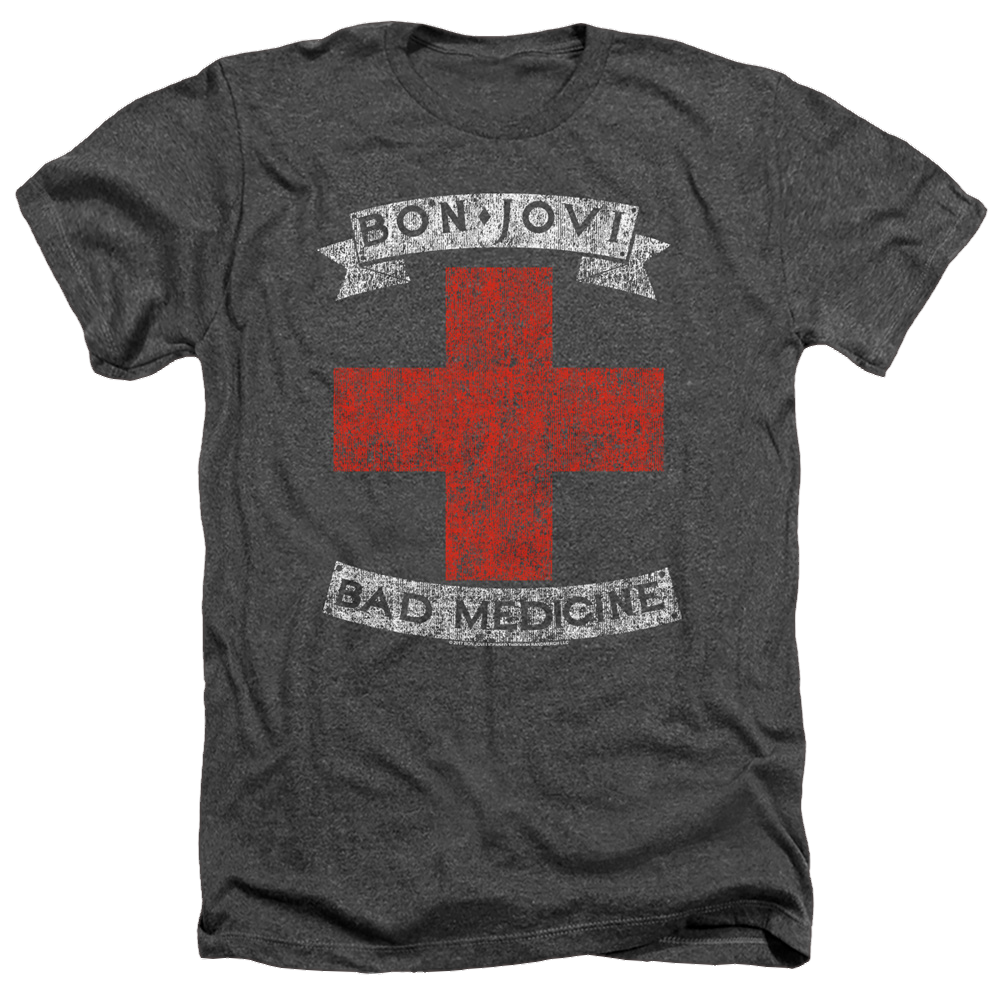 Bon Jovi Bad Medicine - Men's Heather T-Shirt Men's Heather T-Shirt Bon Jovi   