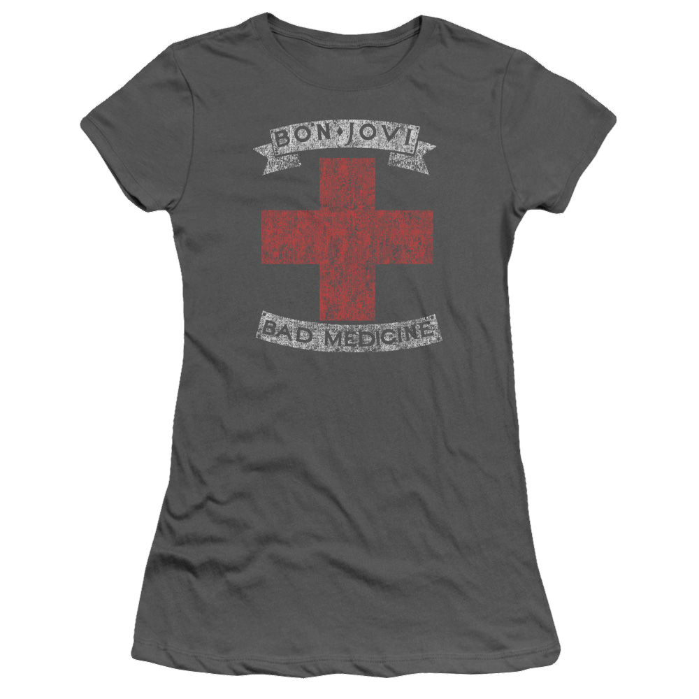 Bon Jovi Bad Medicine - Juniors T-Shirt Juniors T-Shirt Bon Jovi   