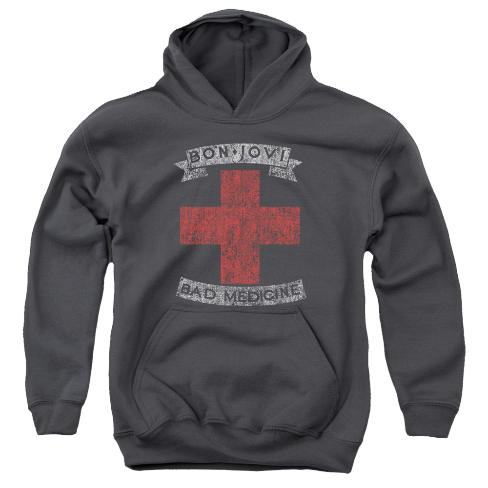 Bon Jovi Bad Medicine - Youth Hoodie Youth Hoodie (Ages 8-12) Bon Jovi   