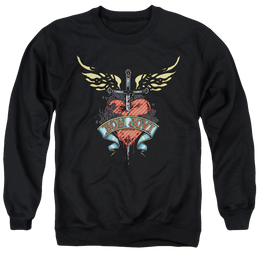 Bon Jovi Daggered - Men's Crewneck Sweatshirt Men's Crewneck Sweatshirt Bon Jovi   