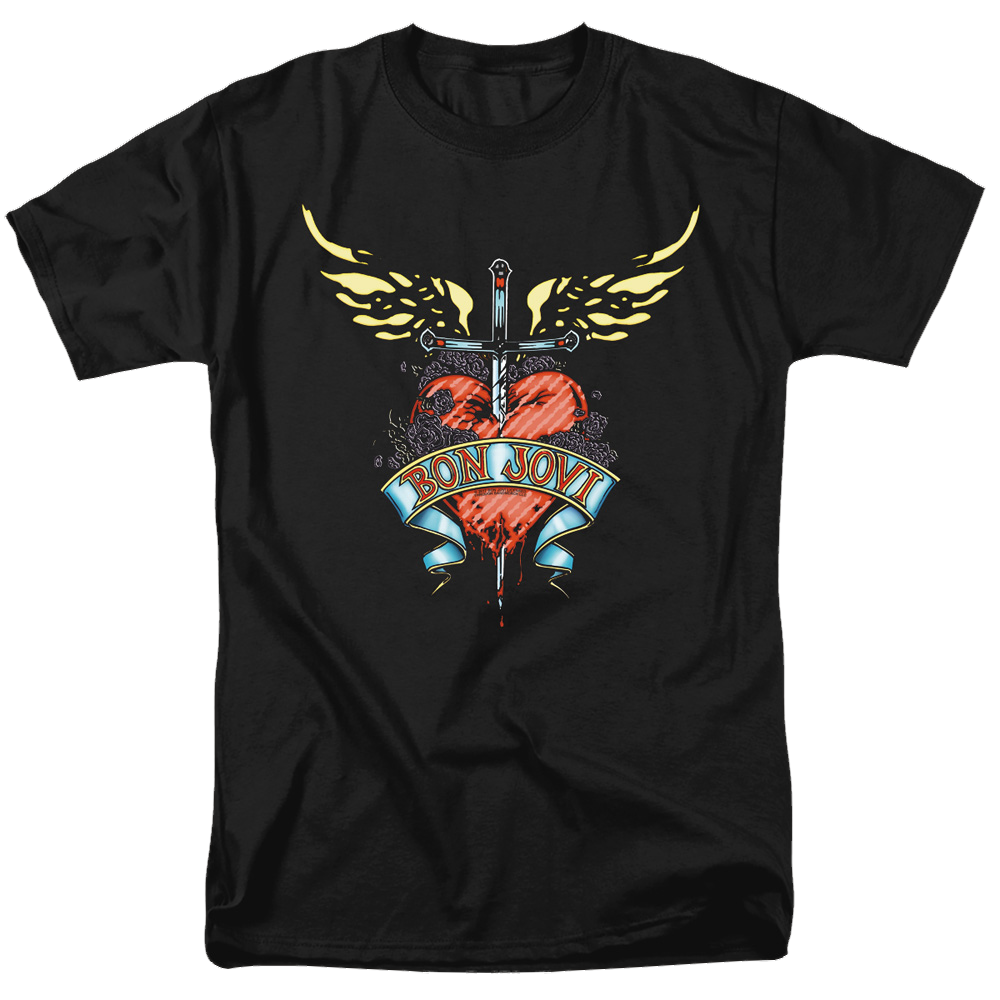 Bon Jovi Daggered - Men's Regular Fit T-Shirt Men's Regular Fit T-Shirt Bon Jovi   
