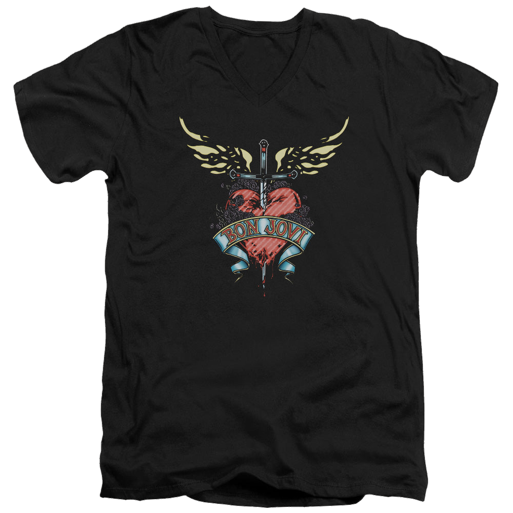 Bon Jovi Daggered - Men's V-Neck T-Shirt Men's V-Neck T-Shirt Bon Jovi   