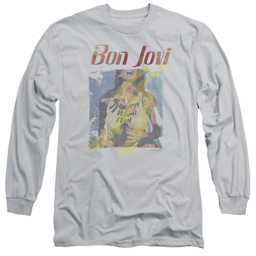 Bon Jovi Slippery When Wet Girl - Men's Long Sleeve T-Shirt Men's Long Sleeve T-Shirt Bon Jovi   