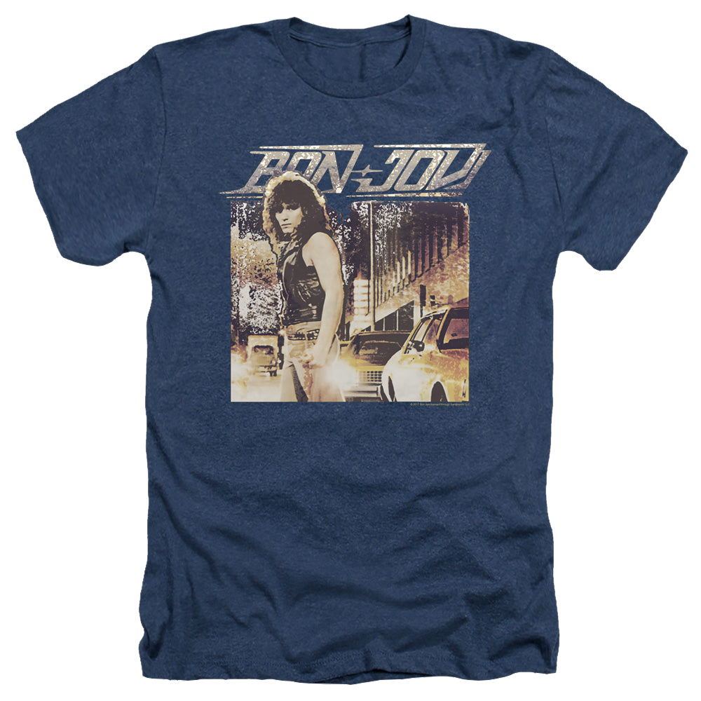 Bon Jovi Runaway Jon - Men's Heather T-Shirt Men's Heather T-Shirt Bon Jovi   